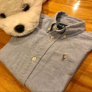 Ralph Lauren Blue Chambray Button Down Shirt